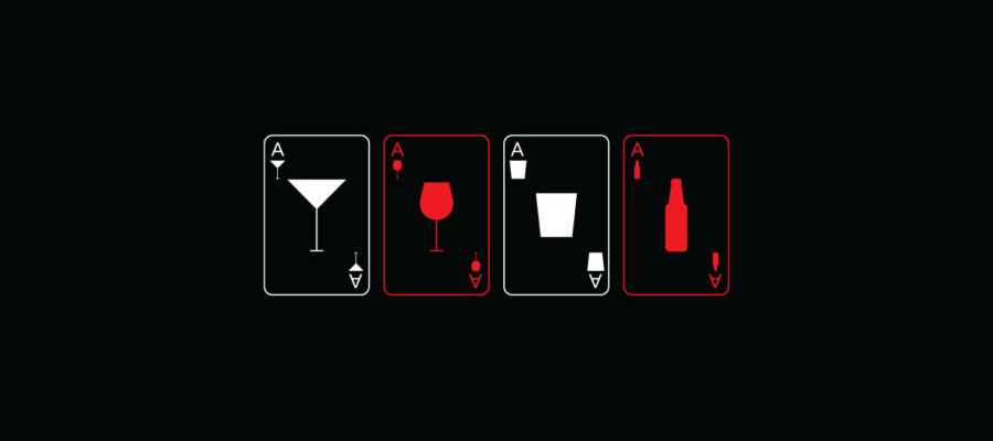 Seis Jogos de Bebida com Dados e Cartas